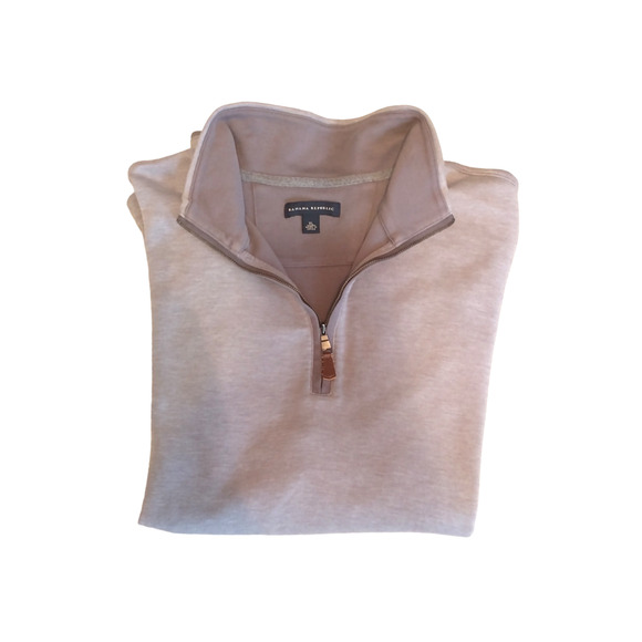 Banana Republic Men's Half Zip Sweater Cardigan Grey XL Heritage Normcore Fall - Picture 11 of 16